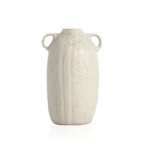 Product Image 1 for Cascada Ceramic Vase - Eggshell White Ceramic from Four Hands