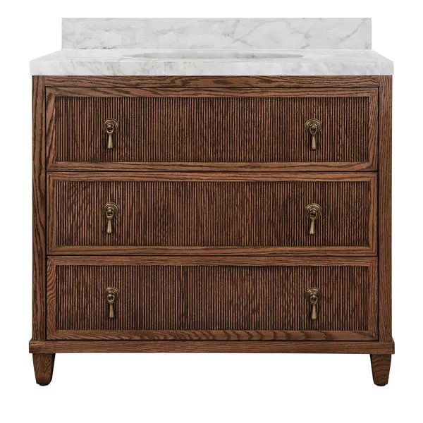 Product Image 1 for Enzo Provincial Brown Oak Bath Vanity from Worlds Away