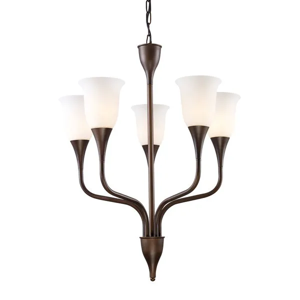 Product Image 1 for Cabaret 5 Light Chandelier In Aged  Bronze from Elk Lighting