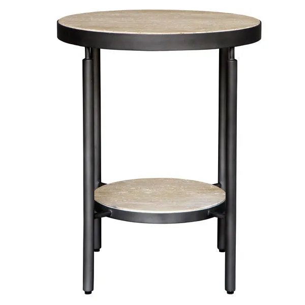 Product Image 1 for Dauntless Travertine Side Table from Uttermost