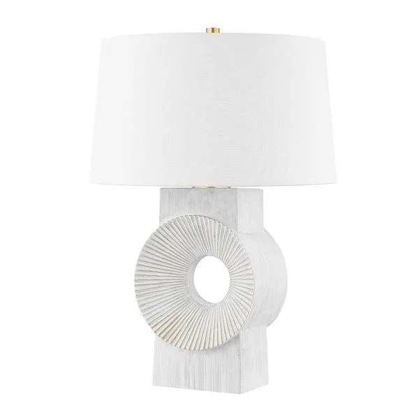 Product Image 1 for Milner 1-Light Whitewash Ceramic Table Lamp from Hudson Valley