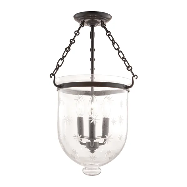 Product Image 1 for Hampton 3 Light Semi Flush from Hudson Valley