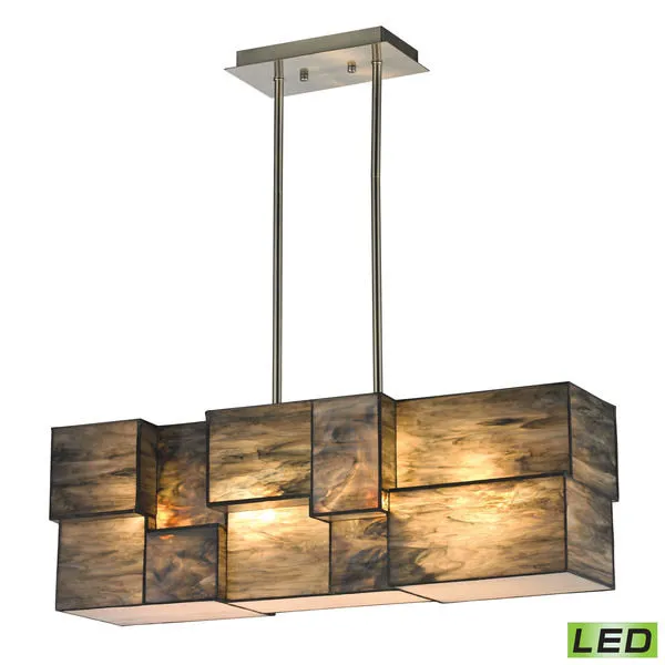 Product Image 1 for Cubist Collection 4 Light Chandelier In Brushed Nickel  from Elk Lighting