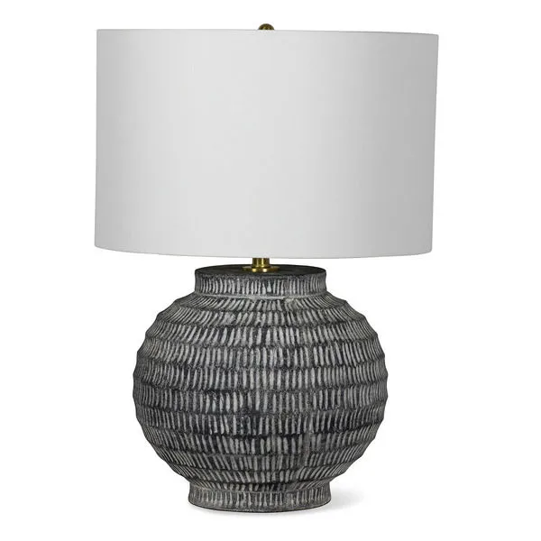 Product Image 1 for Adobe Textured Black Ceramic Table Lamp from Regina Andrew Design