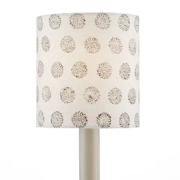 Product Image 1 for Block-Print Black Medallion Drum Chandelier Shade from Currey & Company