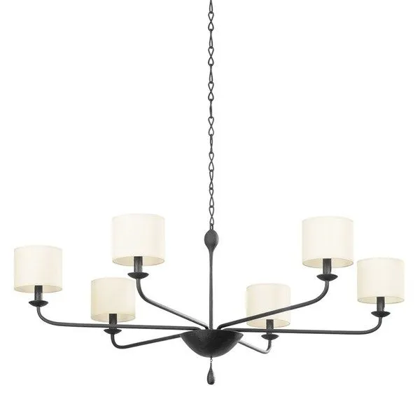 Product Image 1 for Osmond Black Iron 6-Light  Chandelier from Troy Lighting