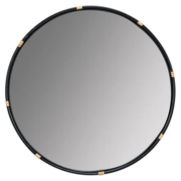 Product Image 1 for Edison Black Rattan Wall Mirror from Cooper Classics