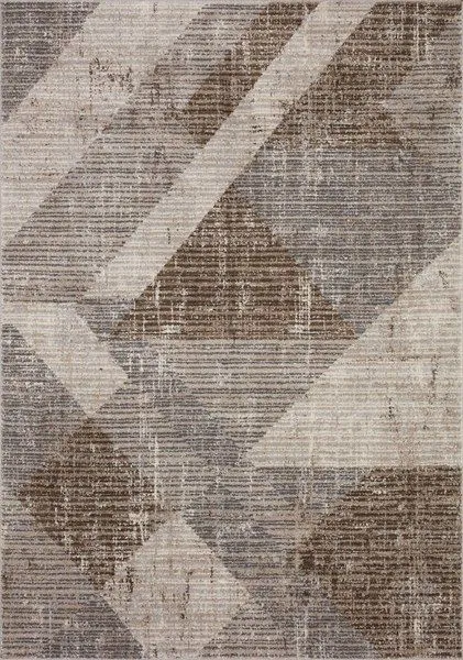 Austen Stone Bark Rug with muted beige, brown, and gray tones in a geometric, distressed pattern