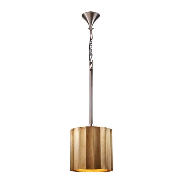 Product Image 1 for Small Brass Clad Ribbed Pendant from Elk Home