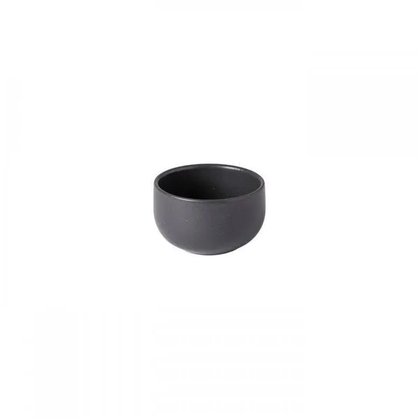 Seed grey round ceramic ramekin with matte finish and smooth surface