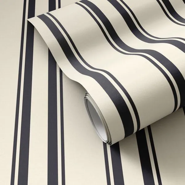 Product Image 1 for Multi Stripe Black I Wallpaper by Getty Images from Four Hands