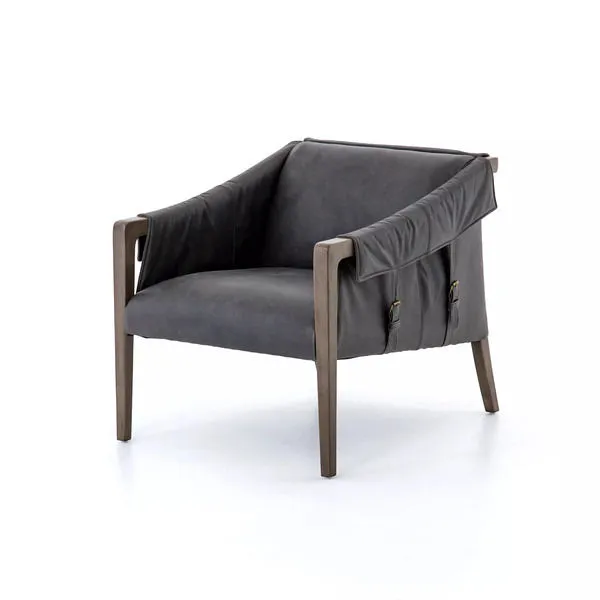 Product Image 5 for Bauer Chaps Ebony Leather Chair from Four Hands