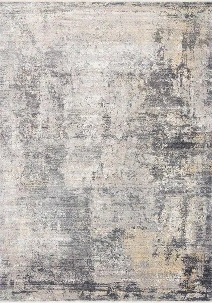 Gemma Neutral Rug with traditional-inspired abstract pattern in soft beige, gray, and subtle gold tones