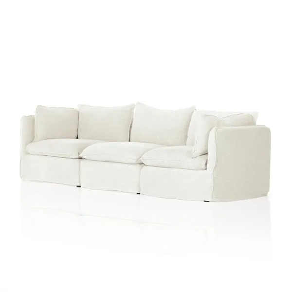Product Image 1 for Andre Slipcover 3-Piece Sectional - Broadway Snow from Four Hands