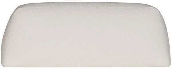 Rectangular floating pillow in Jackpot Chalk upholstery, smooth texture with clean linear silhouette