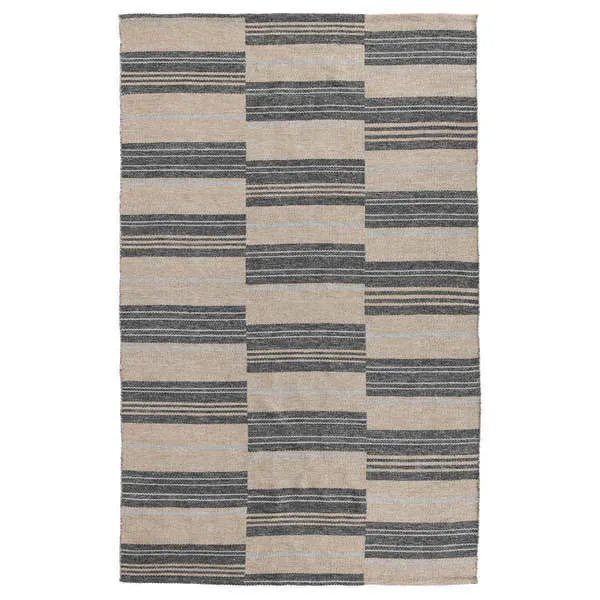 Product Image 1 for Boulder 8x10 Indoor Outdoor Handwoven Stripe Charcoal Area Rug from Classic Home Furnishings