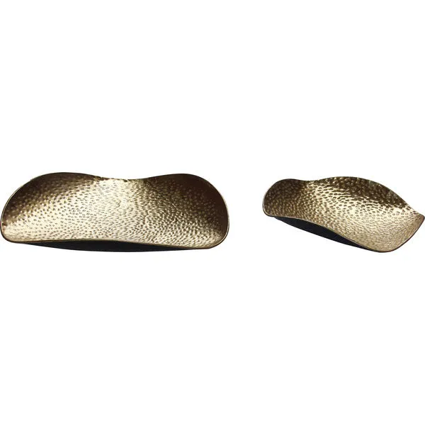 Product Image 1 for Hammered Gold Tray Set Of 2 from Moe's
