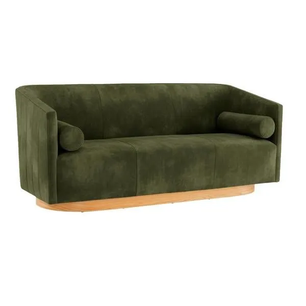 Product Image 1 for Huxley Sofa Moss Performance Velvet White Oyster from Arteriors