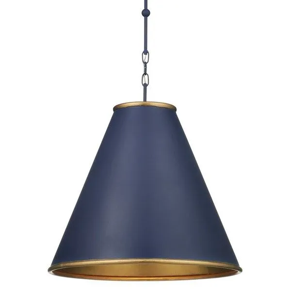 Product Image 1 for Pierrepont Large Blue Pendant from Currey & Company