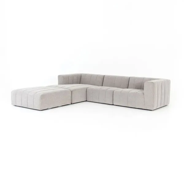 Product Image 4 for Langham Channeled 3 Pc Sectional W/ Ottoman from Four Hands