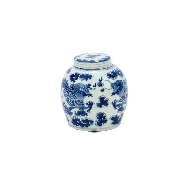 Product Image 1 for Blue & White Dragon Cloud Ancestor Jar from Legend of Asia
