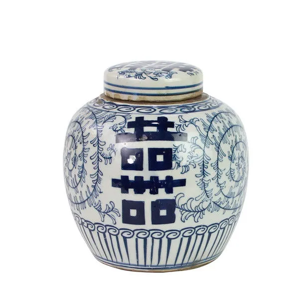 Product Image 1 for Lamp Blue & White Ancestor Mini Jar Double Happiness from Legend of Asia
