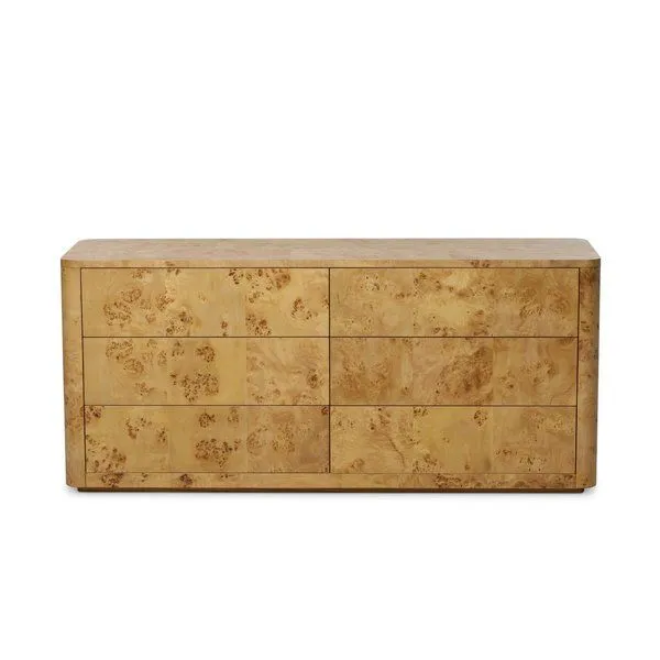 Product Image 1 for Mullins 6 Drawer Burl Dresser from Four Hands