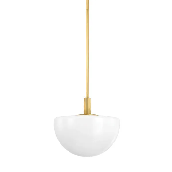 Product Image 1 for Lethbridge 1-Light Small Pendant - Aged Brass from Hudson Valley