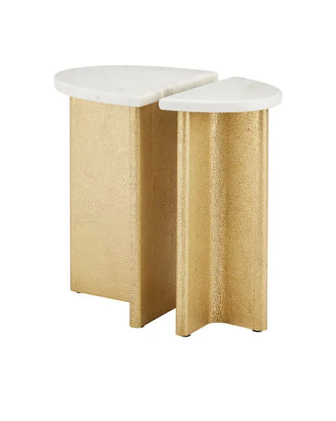 Product Image 1 for Doublet Marble Accent Table Set of 2 from Currey & Company