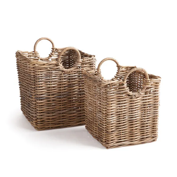 Product Image 1 for Normandy Halo Square Baskets, Set Of 2 from Napa Home And Garden