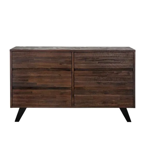 Product Image 1 for Bruges 60 Inch Acacia Wood Dresser In Dark Brown Finish from World Interiors