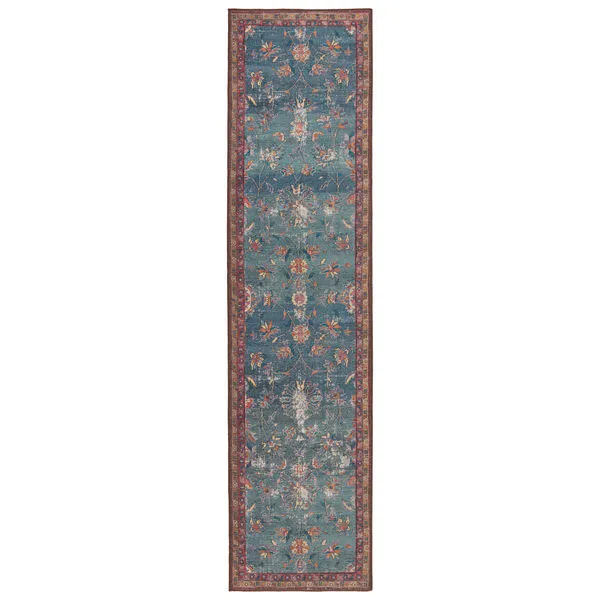 Product Image 3 for Yasha Floral Blue/ Red Rug from Jaipur 