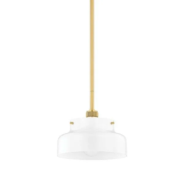 Product Image 1 for Luella 1-Light Modern Aged Brass Small Bell Pendant from Mitzi