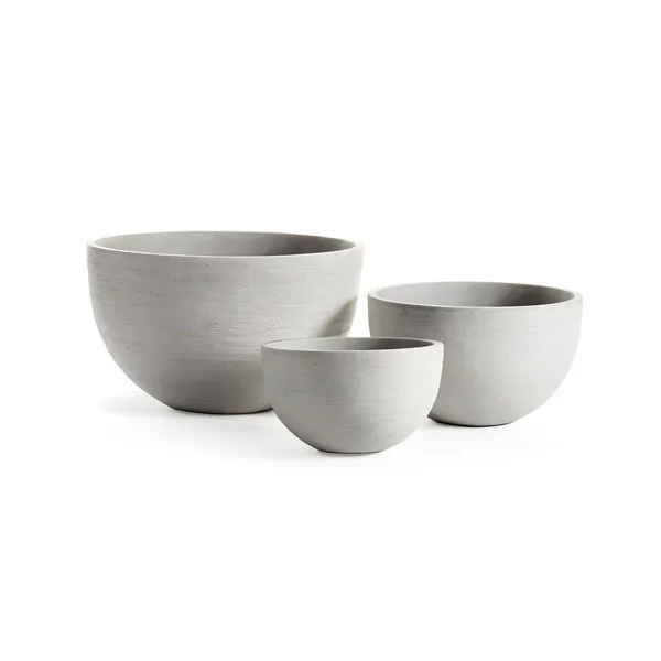 Product Image 1 for Fibrestone Malibu Low Bowls, Set Of 3 from Napa Home And Garden