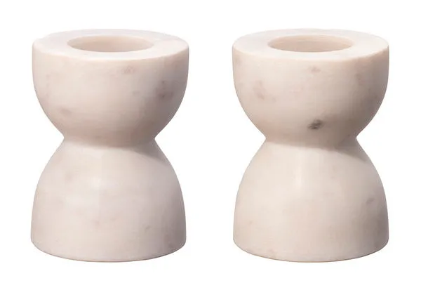 Product Image 1 for Petit Marble Candlesticks, Set of 2 from Jamie Young
