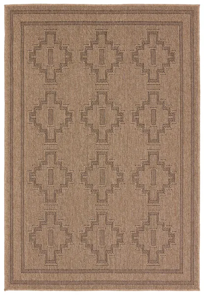 Product Image 1 for Adrar Indoor / Outdoor Tribal Brown / Black Rug 18" x 18" from Jaipur 