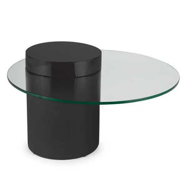 Product Image 1 for Odette Black Wooden Glass-Top Coffee Table from Regina Andrew Design