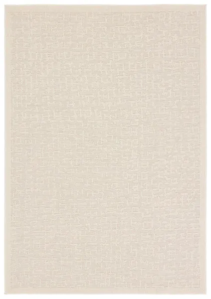 Product Image 1 for A x iom Indoor / Outdoor Abstract Cream Rug 18" x 18" from Jaipur 
