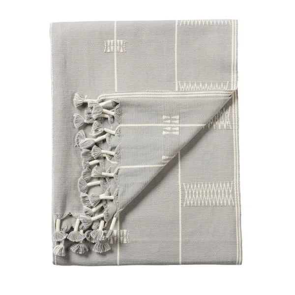 Product Image 1 for Lunjgiu Tribal Light Gray/ Cream Throw from Jaipur 