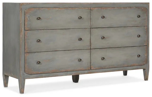 Product Image 1 for Ciao Bella Six-Drawer Speckled Gray Dresser from Hooker Furniture