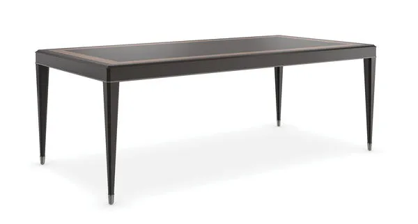 Product Image 1 for Black Metal Modern Rectangular Full Score Dining Table from Caracole