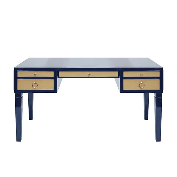 Product Image 2 for Heidi Navy Lacquer Desk from Worlds Away