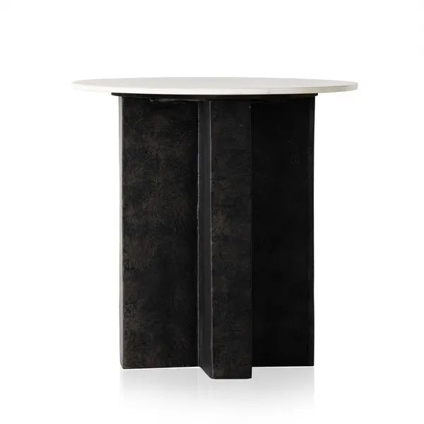 Product Image 1 for Terrell Round Aluminum and Marble End Table from Four Hands