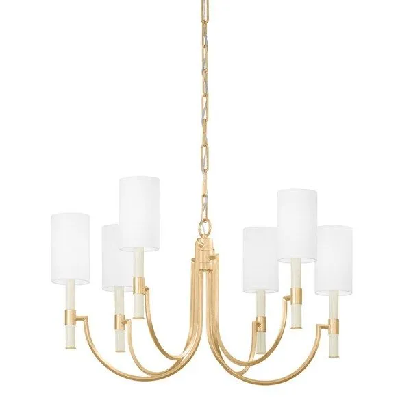 Product Image 1 for Gustine 6 Light Vintage Gold Leaf Chandelier from Troy Lighting