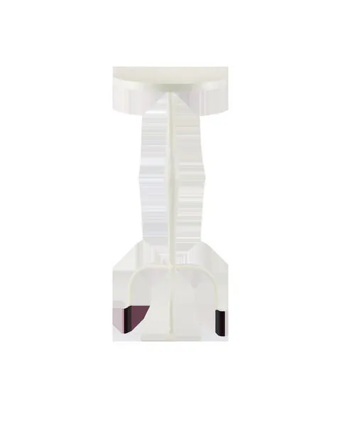 Off-white cast iron Irma Drinks Table with textured column and three slender legs supporting a smooth round top