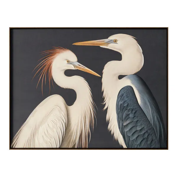 Product Image 1 for Two Cranes Framed Painting from Moe's