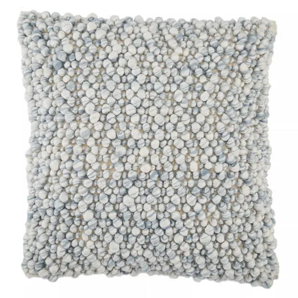 Product Image 1 for Kaz Textured Ivory/ Light Blue Throw Pillow 22 inch from Jaipur 