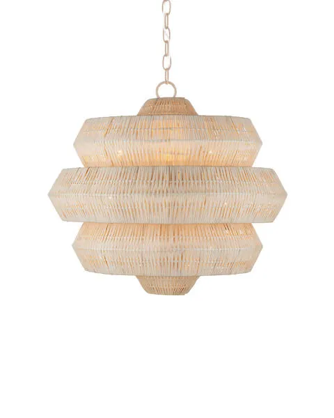 Product Image 1 for Antibes White Chandelier from Currey & Company