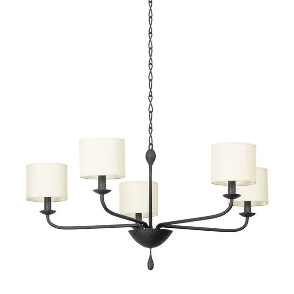 Product Image 1 for Osmond Black Iron 5-Light Chandelier from Troy Lighting