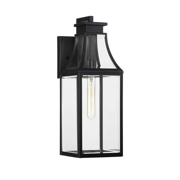 Product Image 1 for Emery 1-Light Outdoor Wall Lantern in Matte Black from Savoy House 